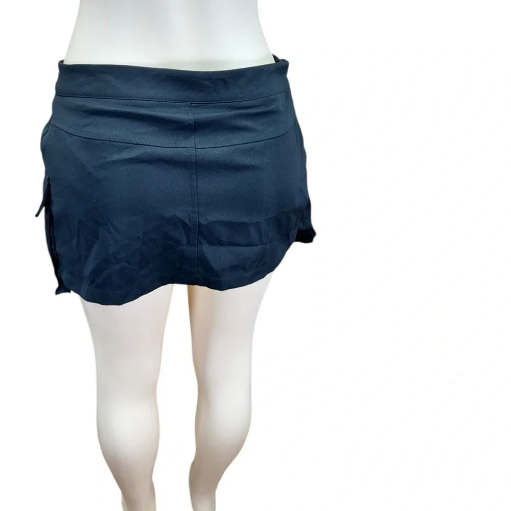 SHEIN Black Mini Skirt with Buckle Accents